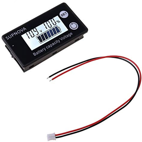 Battery Monitor Voltage Capacity Tester Battery Capacity Iron-Lithium & Lead-Acid Battery Meter Voltage Battery Testers for Aa 9v Digital Battery Tester Automotive Battery Testers C