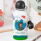 Transparent Gift Botella de Agua Infantil Personalizada con Nombre y Foto Dinosaurios Niño y Niña para Guardería. Cantimplora Niños. Regalo de Cumpleaños y Vuelta al Cole. Aluminio con Tapón y Pajita