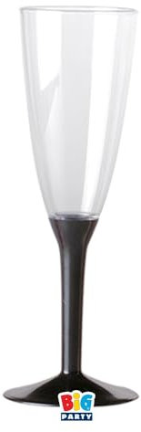 Big Party Verres à pied en cristal avec base couleur noire, cc. 130, fête ou événement