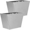 Gatuida Bottle Opener Catcher: 2pcs Wall Mounted Beer Bottle Opener Stainless Steel Bottle Cap Catcher Metal Bucket Holder Collector for Bar and Kitchen
