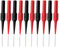 WANGENPING 10 Stück Multimeter Test Probes, Messgerät mit 4 mm Bananenbuchse, Abnehmbare 0.7 mm Isolationspiercing-Nadeln, Ideal für KFZ-Fehlerdiagnosen & Spannungsmessungen, Rot-Schwarz