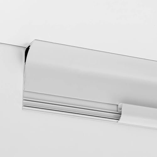 Corniche LED Plafond Canal de diffusion de bande LED – 2 6 10 15 20 28 30 45 50 cm de longueur Système de canal LED en aluminium – Diffuseur de lumière à bande LED avec embouts blancs pour usage domes