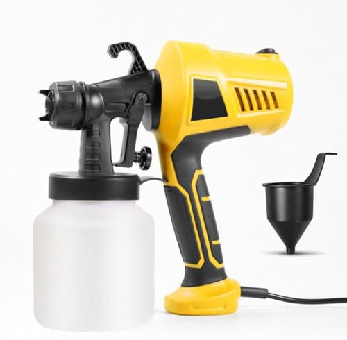 Dessert Chocolate Spray Gun, 500W Multifunction Baking Sandblasting Machine with 3 Patterns, Electric Paint Sprayer Cake Decorating Kit for Pastry Cake Decor Baking Household Latex Paint (Yellow )