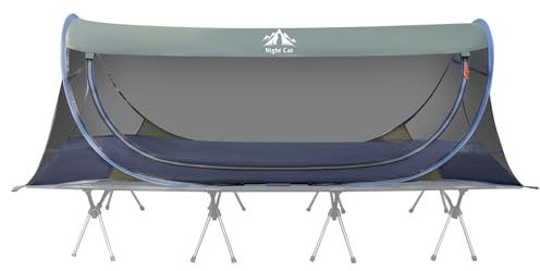 Night Cat Mosquitera Plegable Cama: 1 Persona Tienda Emergente de Mosquitera para Trekking Camping Aventura
