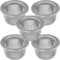 WHYHKJ 5PCS Cocktail Strainer Stainless Steel Cocktail Smoker Strainer Cap 34x20mm Silver Smoker Strainer Bowl Top Mesh Set For Making Drinks Whisky