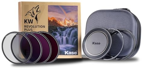 Kase Wolverine Revolution Plus Master Magnetfilter-Set, 77 mm, inklusive CPL ND8 ND64 ND1000 Objektivdeckel und Filtertasche, stoßfestes gehärtetes optisches Glas und farbcodierte Ringe