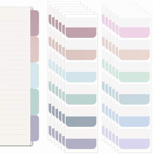 240 Pcs Colored Book Sticky Index Tabs, Large Book Annotation Tabs Dividers Repositionable Writable Books Page Markers Tab Stick on for Pages Reading Notes Classify Files (12 Colors, 1×1.8 inch)