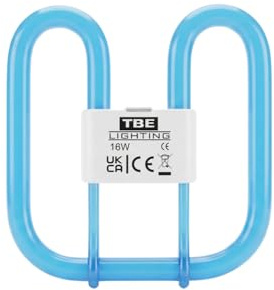 TBE LIGHTING 16W 2D Anti-Drug UV Ampoule - GR10Q 4 broches Compact Fluorescent DD Lampe, Bleu Anti-Drug Security Eclairage pour Cloison Luminaire dans Toilettes Publics Escaliers et Bâtiments