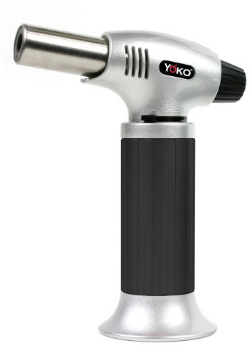YOKO DESIGN 1120 Chalumeau Pro, INOX/Plastique, Gris Métallisé/Noir, 3,5 cm 1 - pack