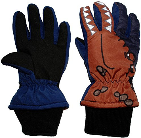 alles-meine.de GmbH Fingerhandschuhe mit Schaft/Strick Bündchen - Krokodil blau - Größe: 2 bis 3 Jahre - Thermo gefüttert Thermohandschuh - wasserdicht + atmungsaktiv Thins..