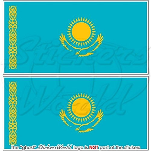 Kasachstan Kazakhstani Flagge kasachischen 109,2 cm 110) Bumper Sticker, Aufkleber Vinyl X2