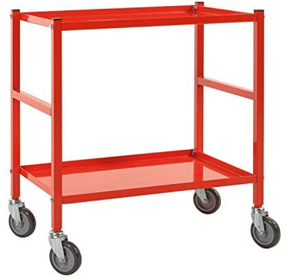 Tischwagen Transportwagen Etagenwagen Rollwagen | Kommisionierwagen mit 2 Böden Passend für Boxen mit der Abmessung 600x400mm