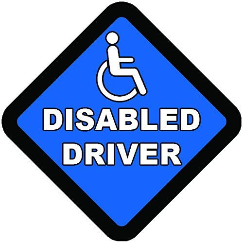 Disabled Driver On Board Warning Safety Sign Vehicle Self Adhesive Sticker