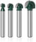 Yakamoz Fräser-Bit-Set, 6,35 mm Schaft, runde Spitze, für CNC-Schilder, Holzbearbeitung, Schnitzwerkzeug, 4 Stück