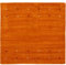 carpetfine Wollteppich Gabbeh Uni Quadratisch Orange 200x200 cm | Moderner Teppich für Wohn- und Schlafzimmer