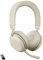Jabra Evolve2 75 Auriculares Estéreo Inalámbricos para PC con tecnología de 8 micrófonos-Auriculares de Doble Espuma y Cancelación de Ruido Activa, Adaptador Bluetooth USB-A-Para MS Teams-Beige