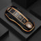ontto TPU Autoschlüssel Hülle Passt für Porsche Cayenne 958 911 996 Macan Panamera 997 987 987 GT3 Cayman Fernbedienung Cover Schlüsselanhänger Schutzhülle Schlüsselcover Schlüsselbox-Schwarz