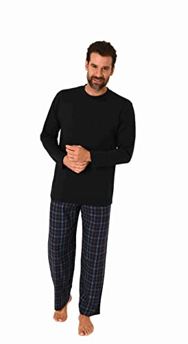 Herren Schlafanzug lang Pyjama Set mit Flanell Hose - 222 101 10 871