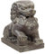 Oriental Galerie Einzelner Tempelwächter Löwe Shishi Fu Hunde Wächter Löwen Hund Skulptur Steinfigur Figur Links oder Rechts 40 cm