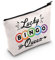 POFULL Bingo Lover Gift Bingo Gaming Gift Lucky Bingo Queen Cosmetic Bag Bingo Player Gift, Lucky Bin bag