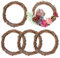 Weihnachtskranz, natürlicher Weinrebenkranz, 5 Stück, 24,9 cm, Rattan-Kranz, getrockneter runder Kranzring für Haustür-Wandbehang, Hochzeit und Party-Dekoration