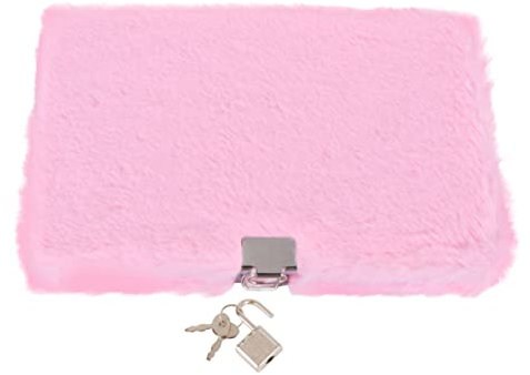Operitacx Plüsch-notizblock Tagebuch Plüschbuch Geheimes Tagebuch Der Mädchen Plüsch Geheimes Tagebuch Mädchen Tagebuch Reisegeschenk Reisen Rosa Kind Notizbuch Mit Schloss