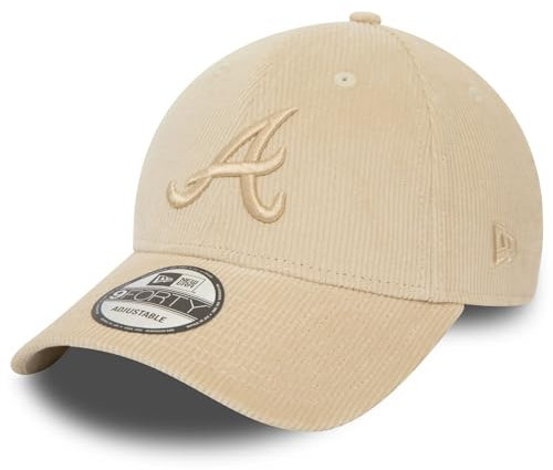 New Era Cord 9Forty Adjustable Cap Atlanta Braves Beige, Size:OneSize