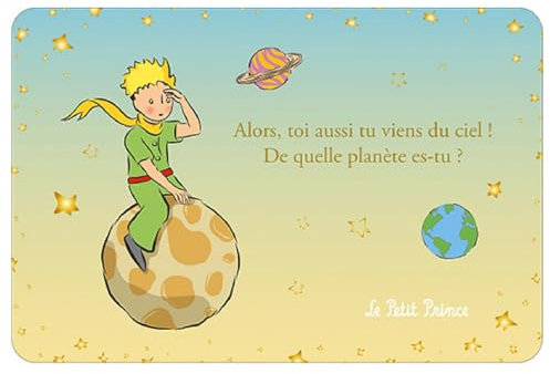 KIUB Postkarte Der kleine Prinz auf einem Planeten (15x10cm)