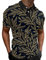 Fccrian Chiffon Träger Tops Herren Männer Mode Frühling Sommer Casual Kurzarm Turndown Neck Gedruckt T Shirts Top Bluse Oliv (Black, XXL)