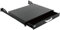 Tecmojo 1U Rack Drawer, Rack Mount for 19in Network/Server/AV Rack or Cabinet Enclosure, Lockable with Rear Support - Load-Bearing 22lb(10kg), with Cable Entry and Management Holes, Black