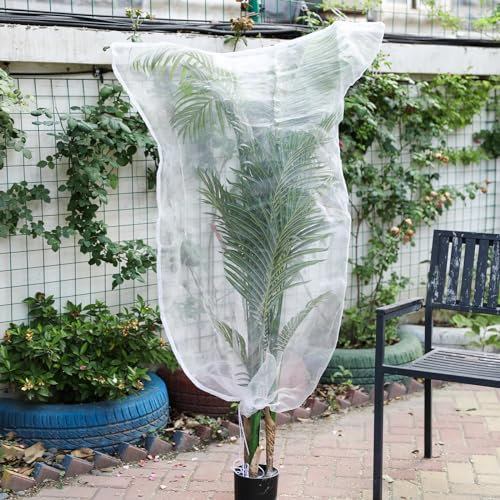 140 x 105cm Pflanzenschutznetz mit Kordelzug Insektenschutznetz Schutznetz Pflanzen Feinmaschig Garten Gemüse Blumen Schutznetz Blumenetz Garten Insektennetz für Pflanzen Gemüse Schutz