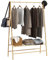 HOMCOM Kleiderständer Garderobenständer mit Ablagen, Haken, Kleiderstange, Garderobe aus Bambus für Schlafzimmer, Ausstellungen, Waschküche, Waschküche, Naturholz
