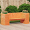 OHOOWOO Panca Fioriera Marrone Cera 167,5x60x65 cm Legno Massello Pino,Panchina da Giardino 2 in 1 con Fioriere Elegante e Funzionale per il Vostro Patio Divani da giardino