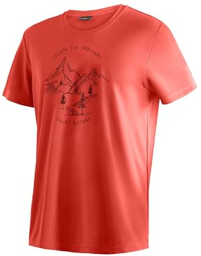 Maier Sports Herren Dieter Print Wander-Shirt