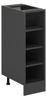 Vicco Küchenregal R-Line, offener Küchenschrank, Anthrazit, 25 cm ohne Arbeitsplatte