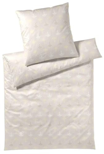 Joop! Mako-Satin-Bettwäsche-Garnitur Cornflower Charm Farbe Vanilla Größe 240x220+2x80x80