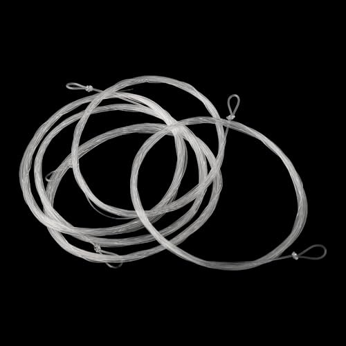 Flugfiske, ledare 9 fot nylon avsmalnande set med 5 med ögla fäste, klar linje utformad för att ge smidig omsättning och naturlig flygrörelse