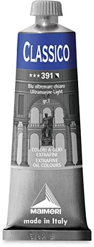 Maimeri CLASSICO 60 ml, Extra feine Künstlerölfarbe, Farbton Ultramarin hell
