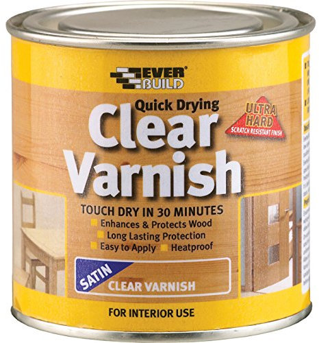 Everbuild Quick Drying Wood Varnish Satin Clear 250ml