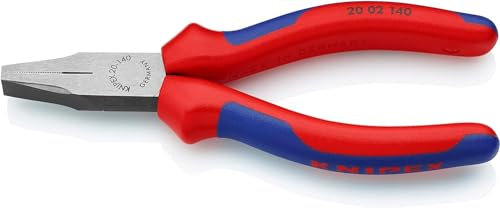 KNIPEX Flachzange mit Comfort-Griffen schwarz atramentiert 140 mm, 20 02 140