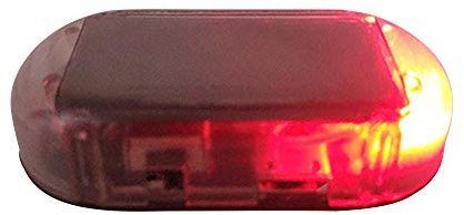 EBILUN Car Alarm LED Light, Solar Security Warning Dummy System Anti-theft Flash Blinking Lamp Red