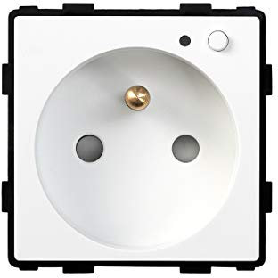 BSEED Prise murale wifi Prise FR Prise 16A bouton de fonction blanc 86mm