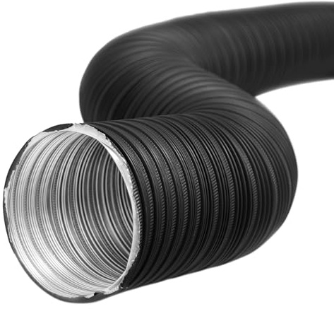 raik SH125-CFX-sw Color Flex Aluflexrohr schwarz Ø 125 mm Länge 1,5 m, für Außenluft-Anschluss