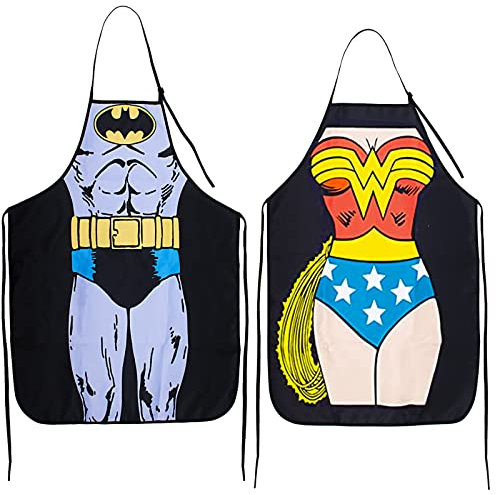 Fengaim Grembiuli da cucina divertenti novità, Set di 2 Grembiule da cucina sexy impermeabile per coppia