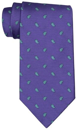 Brooks Brothers Made in New York Navy Purple Logo Luxury Tie