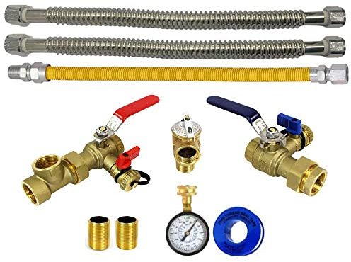 3/4 Zoll Tankless Water Heater Ventile IPS Installation Komplettset