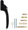 XFORT Key Locking Inline Window Handle Installation Kit in Black, UPVC Window Handle Replacement, Lockable Window Lever