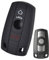 VXELY Silikon-Schlüsseletui mit 3 Tasten, Schutz for Schlüsselanhänger, for BMW, 1er, 3er, 5er, 6er, 7er, X3, X5, E36, E39, E90, E91, E92, E60 Autoschlüsselgehäuse