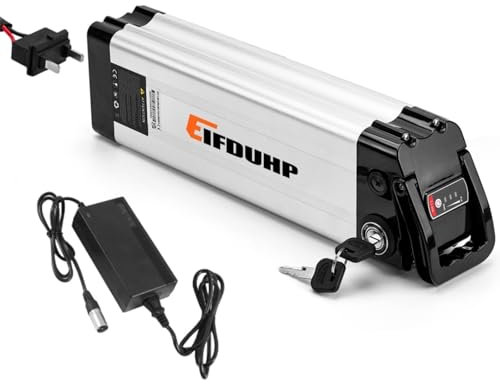 E-Bike Pedelec Akku 36V 10AH-20AH für 250W 350W 500W 750W Fahrrad Motor, Elektrofahrrad Batterie mit 2Pin Entladungshafen, Ladegerät, Tresorschloss, Tragebügel
