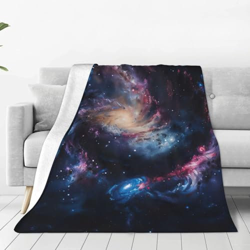 Flanelldecke mit Galaxie-Aufdruck, tragbare Decke, leichte Luxus-Baumwolldecke